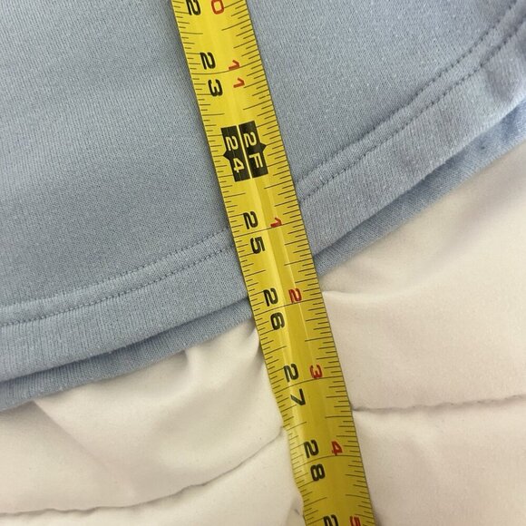VS Victorias Secret Pink 1/4 Button Up Pullover Sweatshirt Light Blue Womens XS - Picture 6 of 7